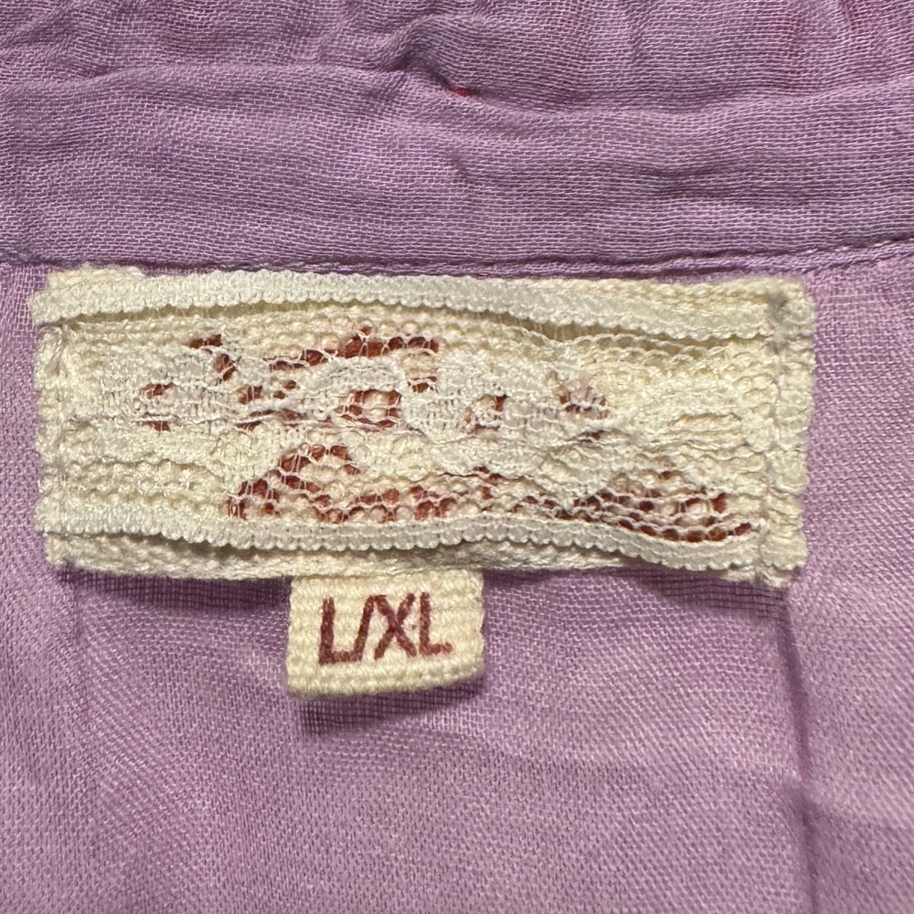 Floral Embroidered Purple Dress - Picture 3 of 6